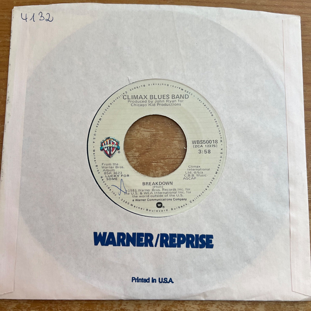 Climax Blues Band - Breakdown / 1. US-Press. 1981 (VG++/VG++)