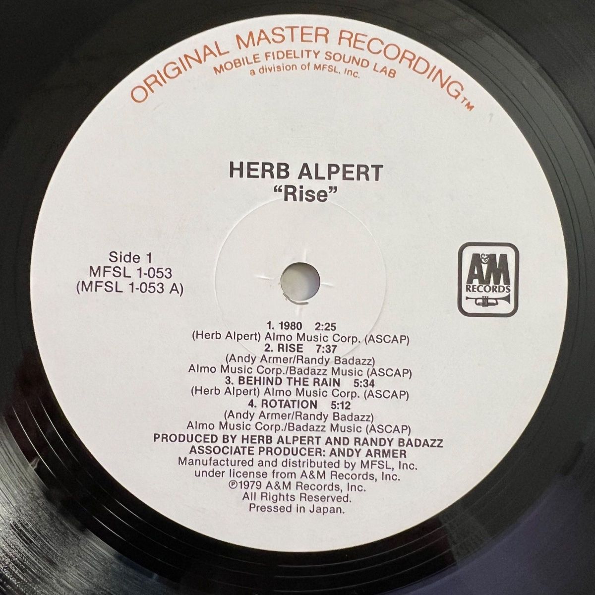 Herb Alpert - Rise / Audiophile MFSL 1982 - Promo Copy - (M-/VG++)
