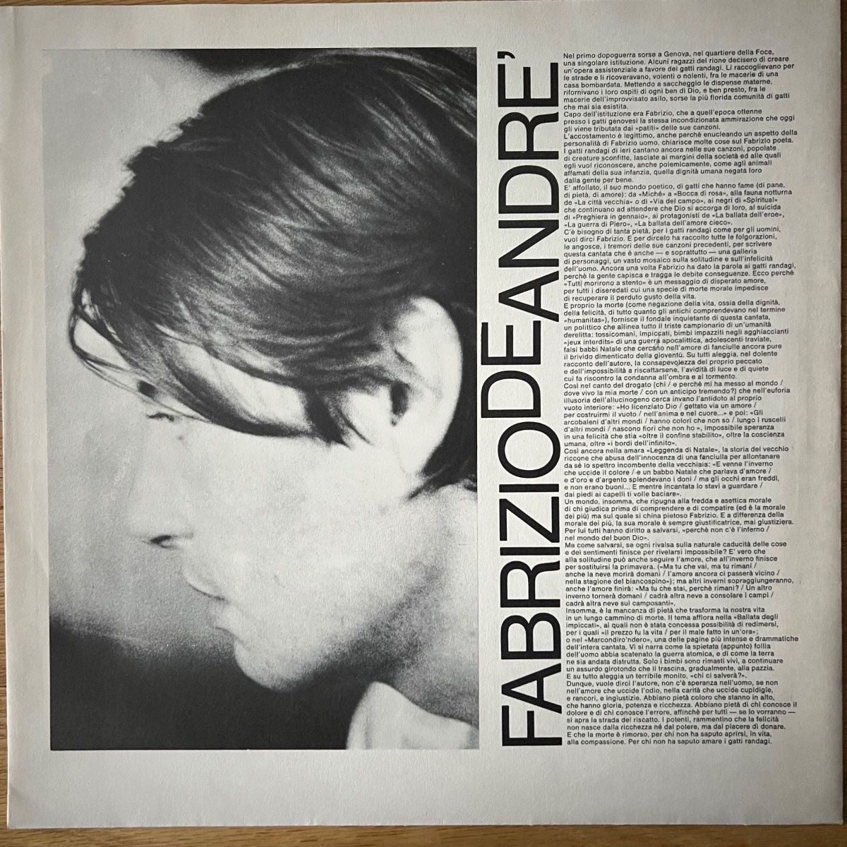 Fabrizio De Andre - Tutti Morimmo A Stento / Italy-Press. 1978 - (M-/VG++)
