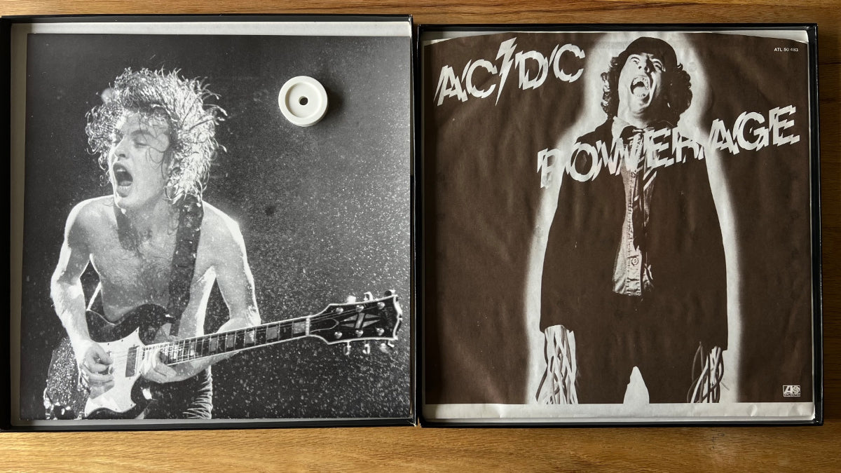 AC/DC - 3 Record Set / 1. D-Press. 1981 incl. 7" & Poster & Single Puck - (M-/VG++)