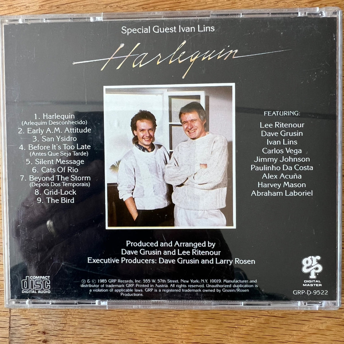 Dave Grusin & Lee Ritenour - Harlequin / CD - 1. Austria-Press. 1985 - (M-/M-)