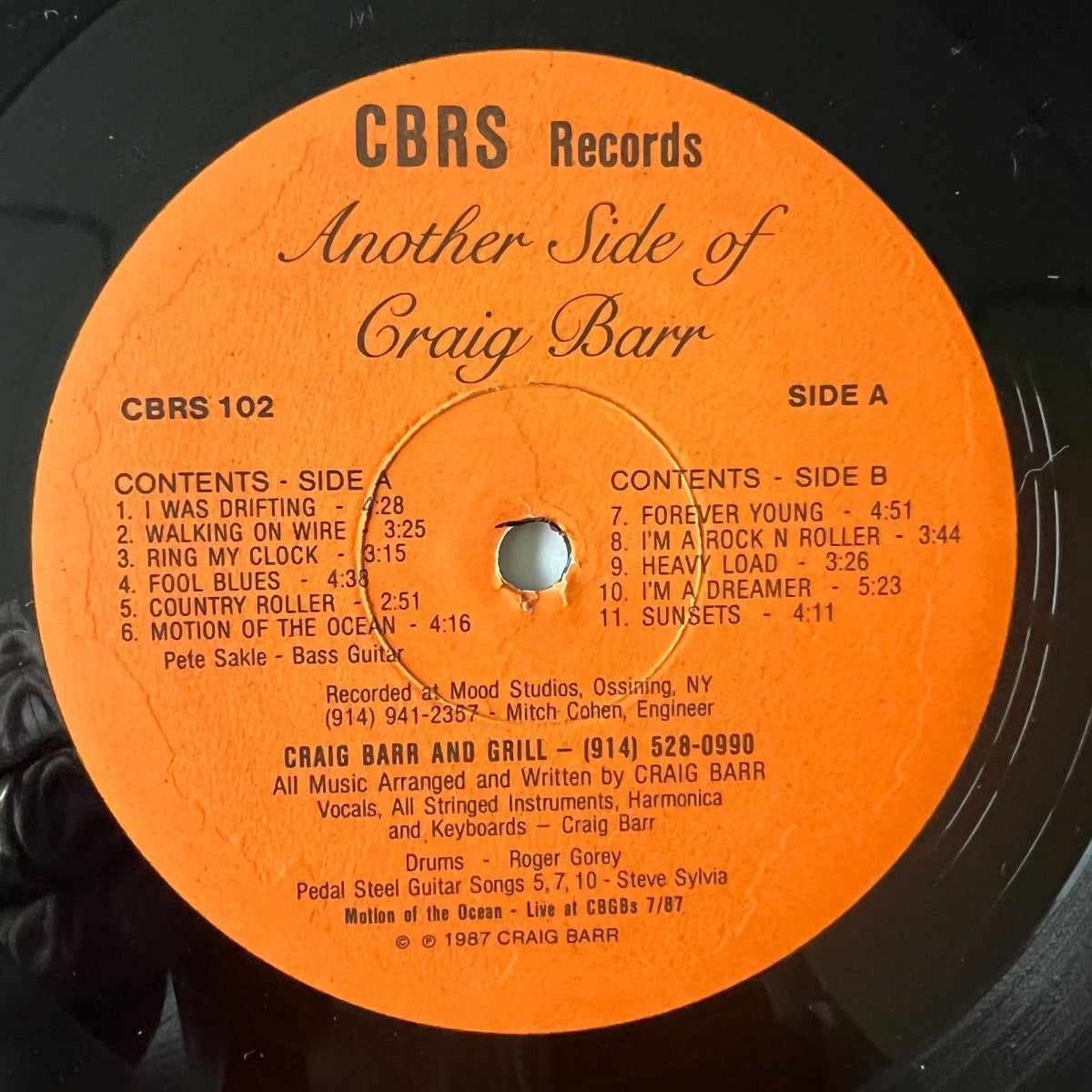 Craig Barr - Another Side Of Craig Barr / 1. US Press. 1987 - (M-/VG++)