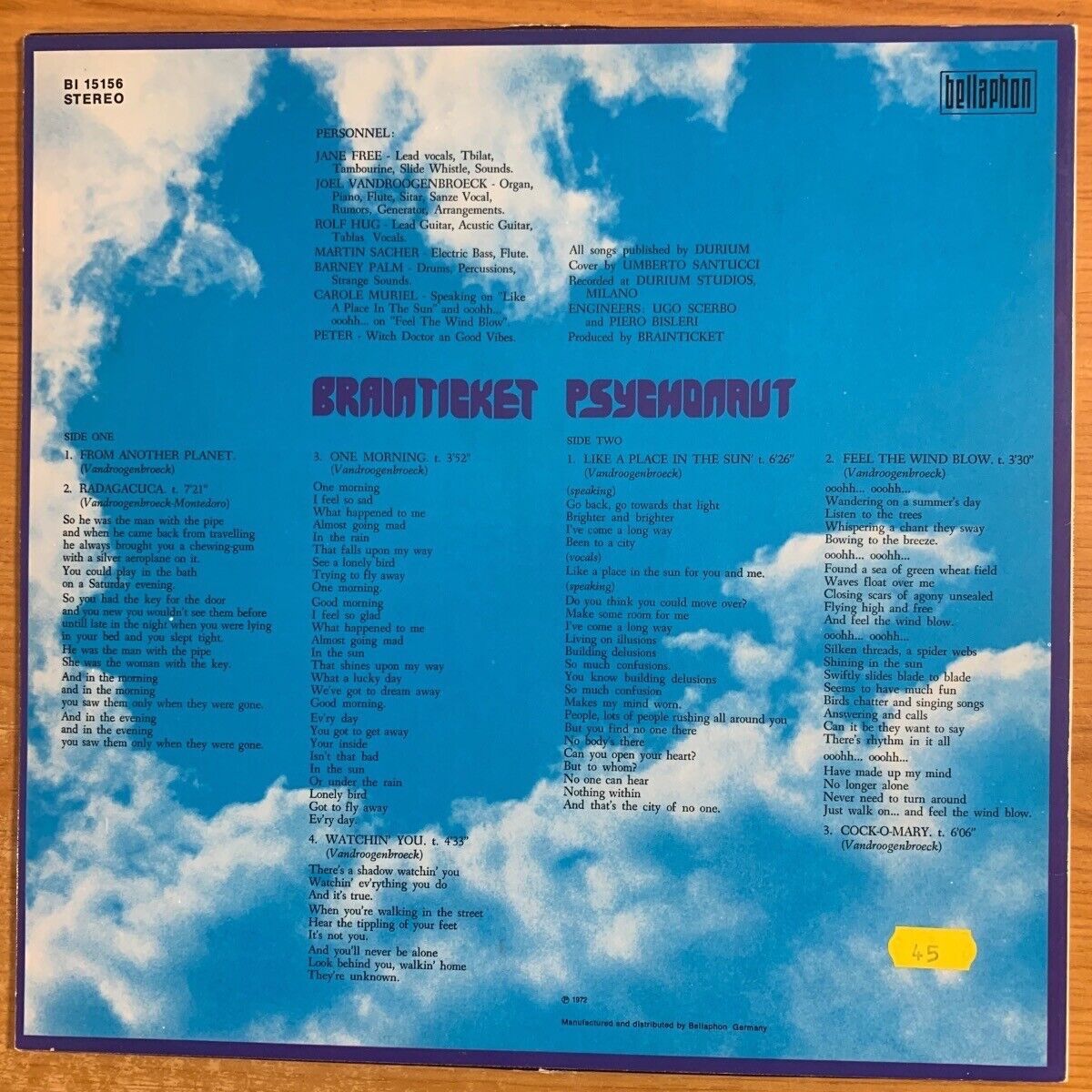 Brainticket - Psychonaut / German-Pressing 1976 - (M-/VG+)