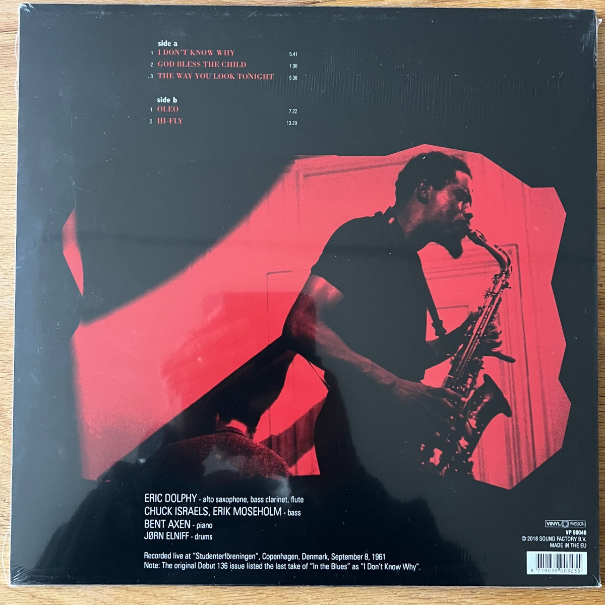 Eric Dolphy - Pressage européen 2018 - Audioph. Press. - Édition limitée - Vinyle rouge - (Neuf et scellé)