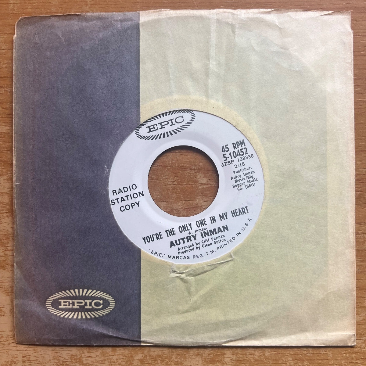 Autry Inman - Home Is Heavy On My Mind / Promo US 196? - (M-/VG+)