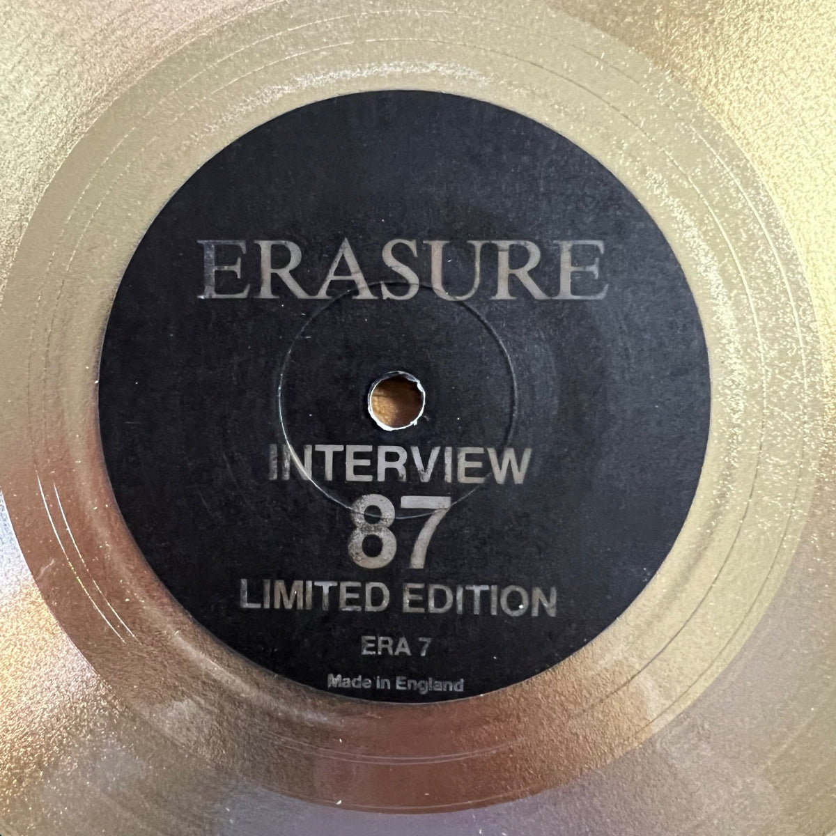 Erasure - Interview 87/1. UK Press. 1987 - Gold Vinyl - (M-/Plastic Cover)