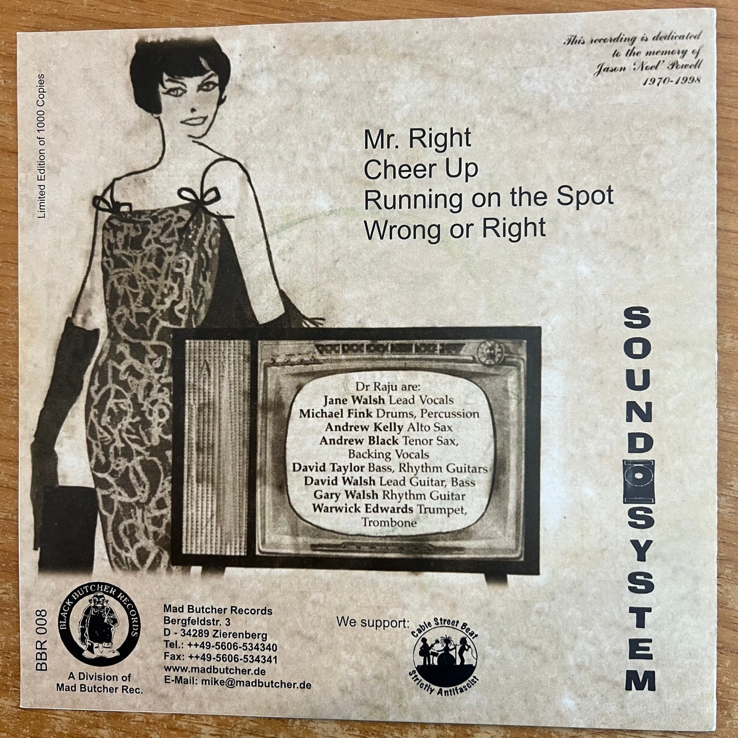 Dr. Raju - Mister Right / 4-Track EP - 1. D-Press. 199?