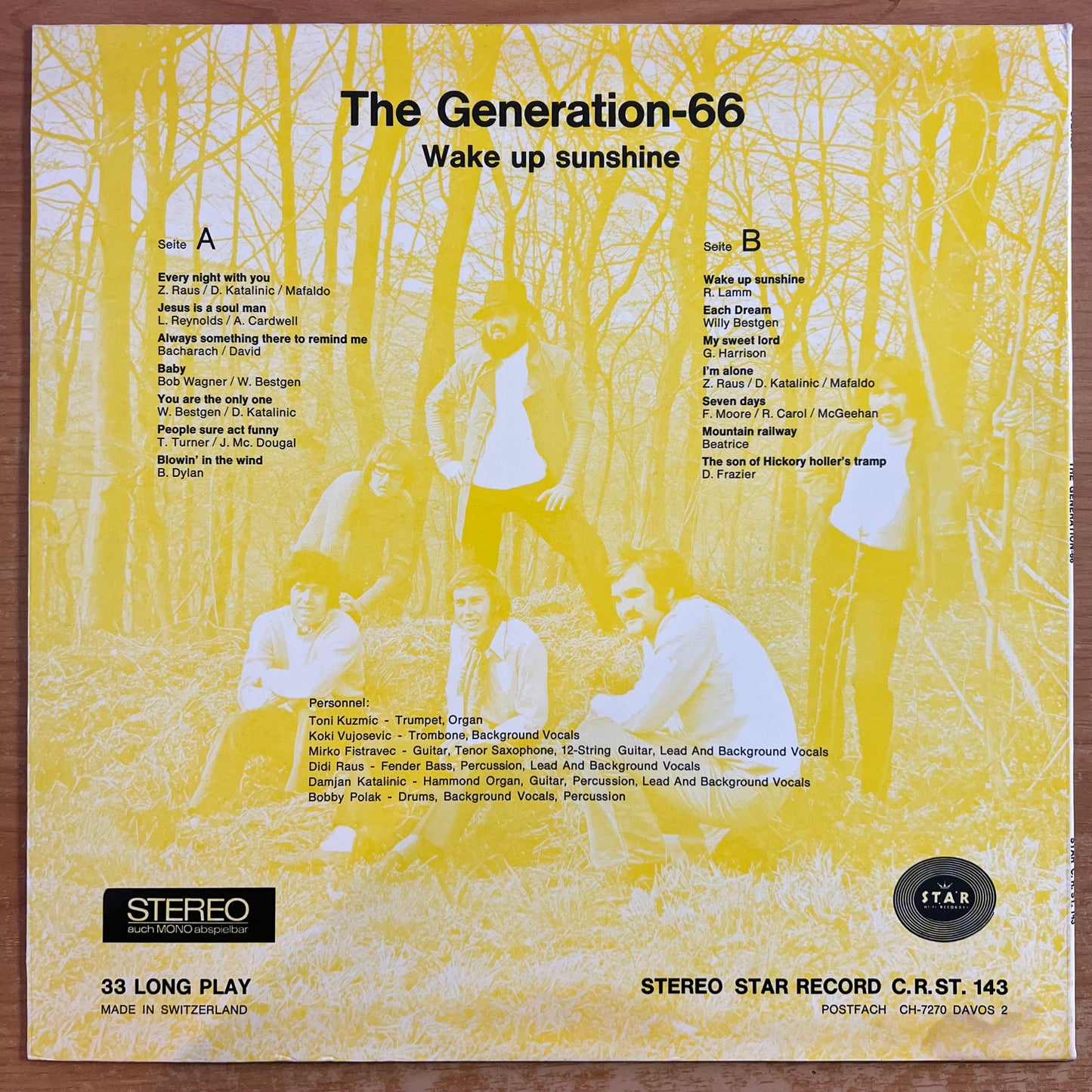 Generation-66 - Wake Up Sunshine / 1. Swiss-Press. 1972 - (M-/M-)