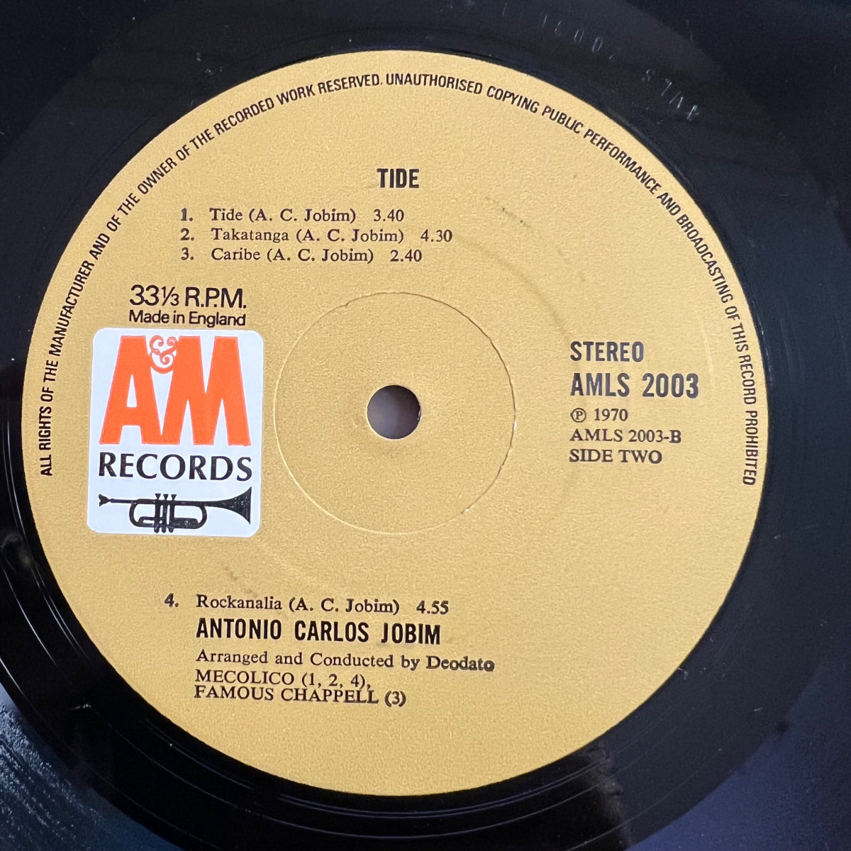 Antonio Carlos Jobim - Tide / 1. UK-Press. 1970 - (M-/VG++)