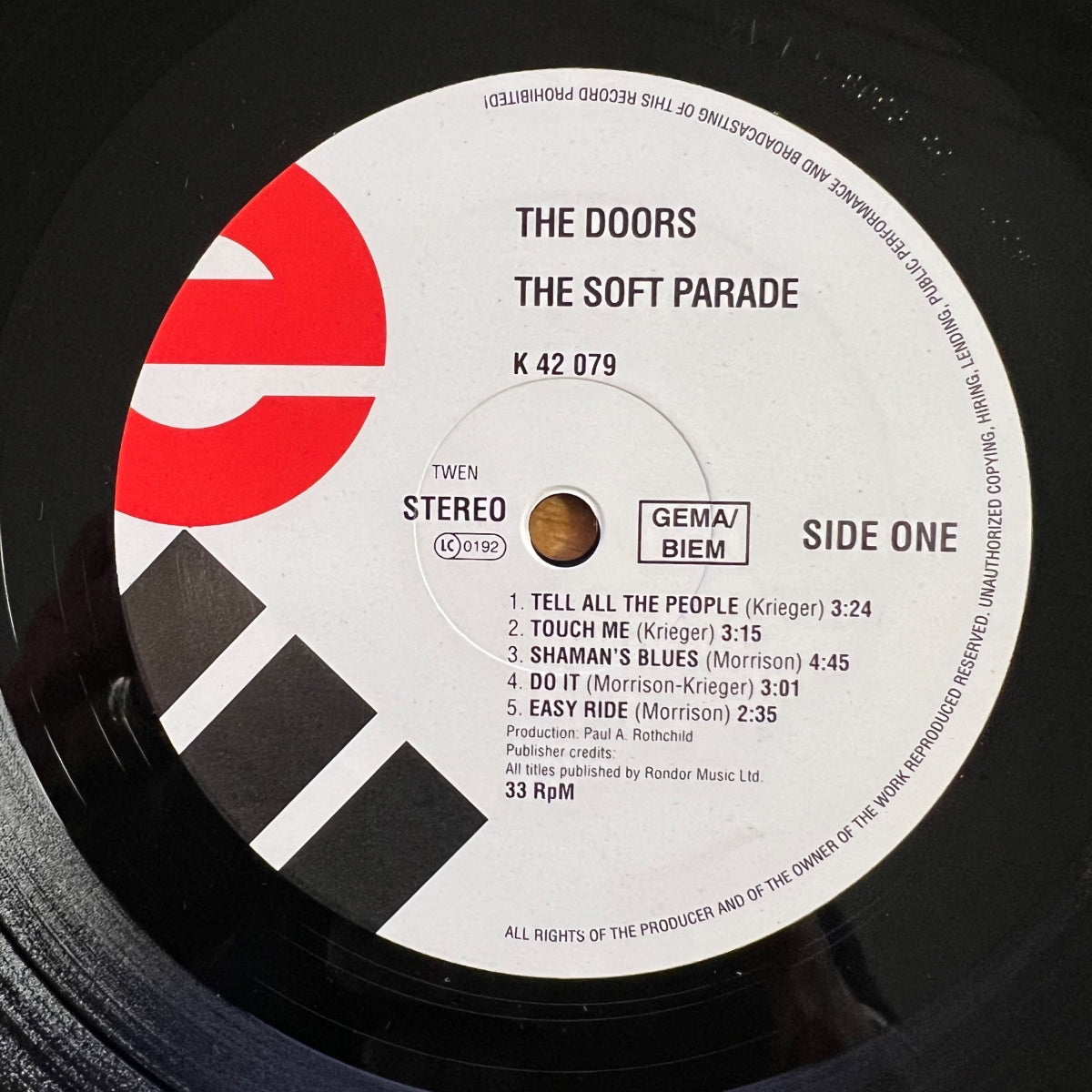 Doors - Soft Parade / D-Press. RE from 1971 - (M-/VG++)