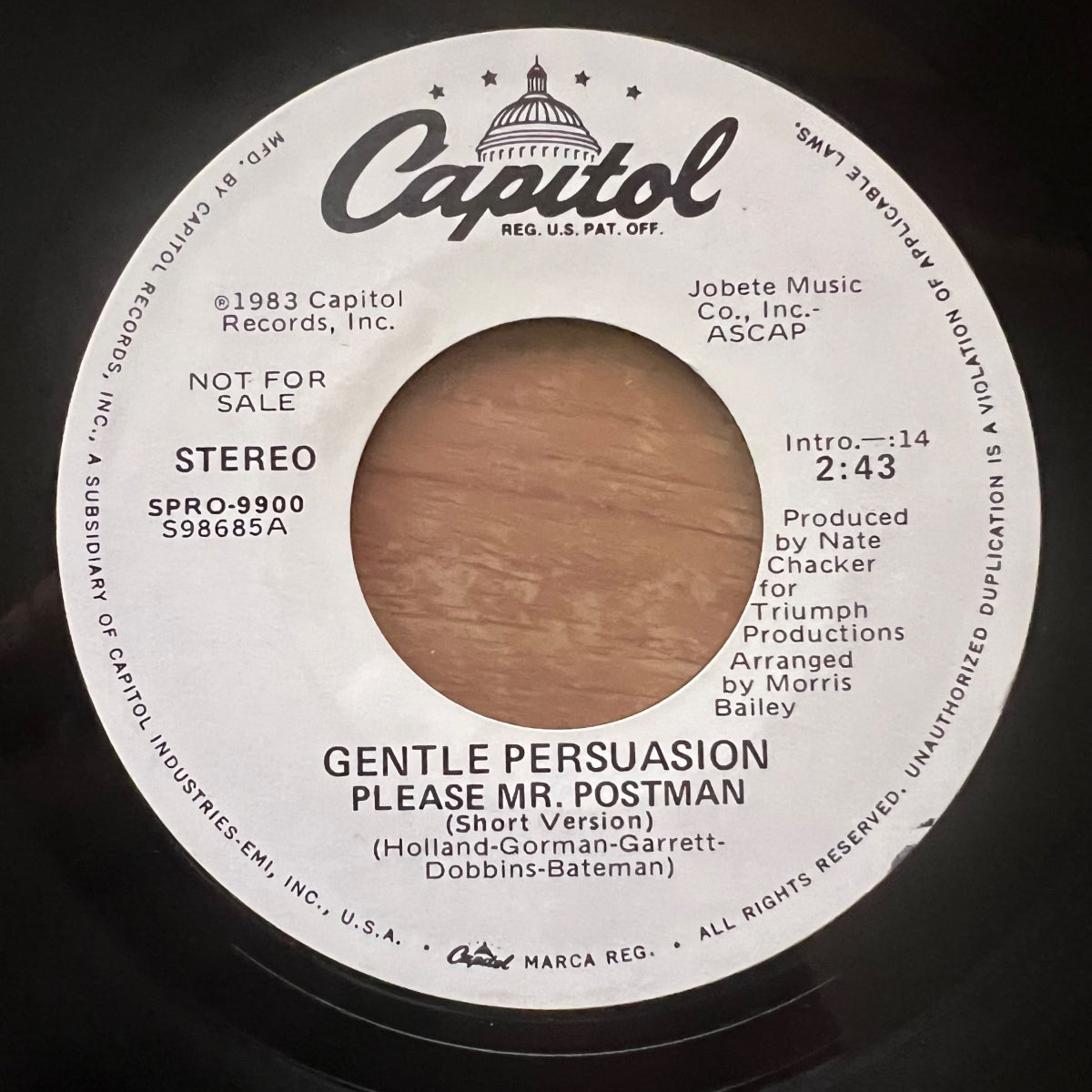 Gentle Persuasion - Please Mr. Postman / US-Promo 1983 - (M-/Neutral)