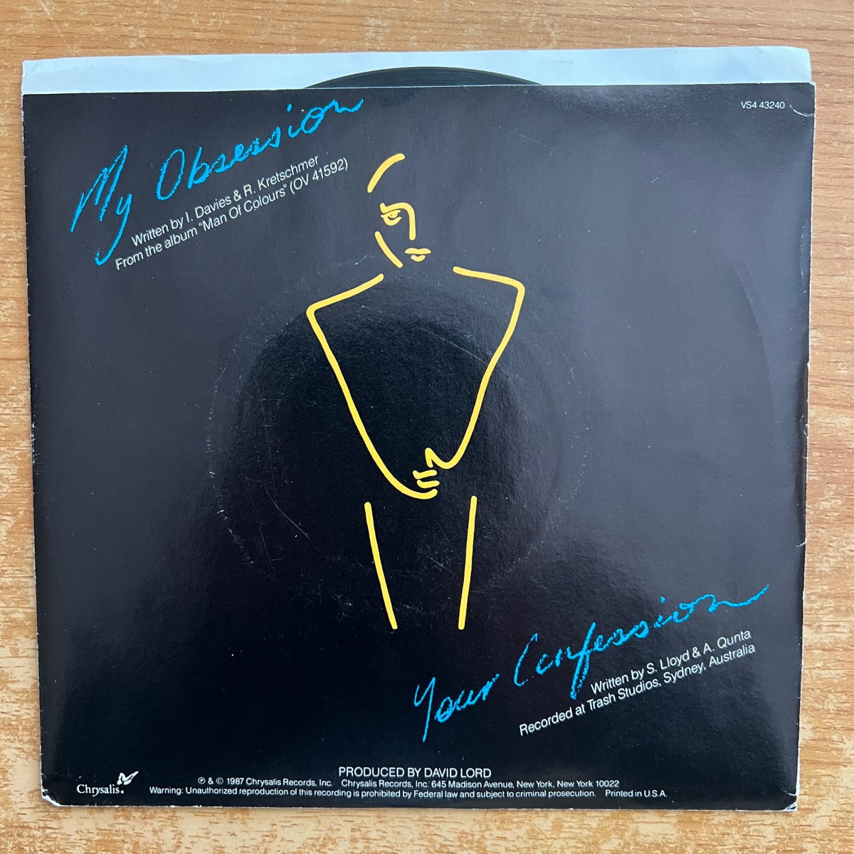Icehouse - My Obsession / 1. US-Press. 1987 - (M-/VG++)