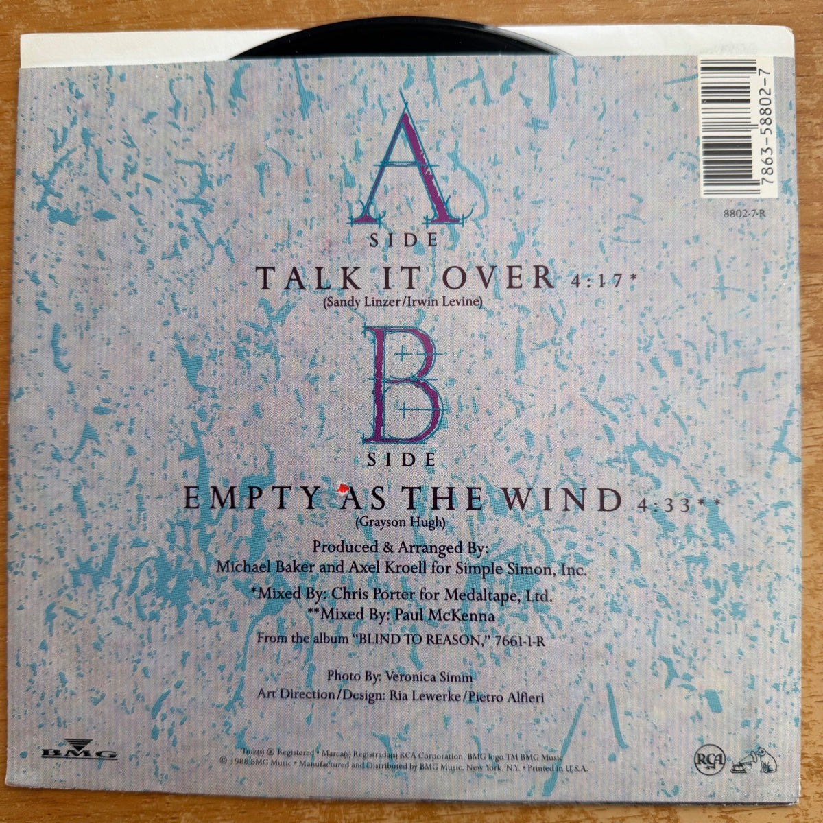 Grayson Hugh - Talk It Over / 1. Pressage US 1988 - (M-/M-)