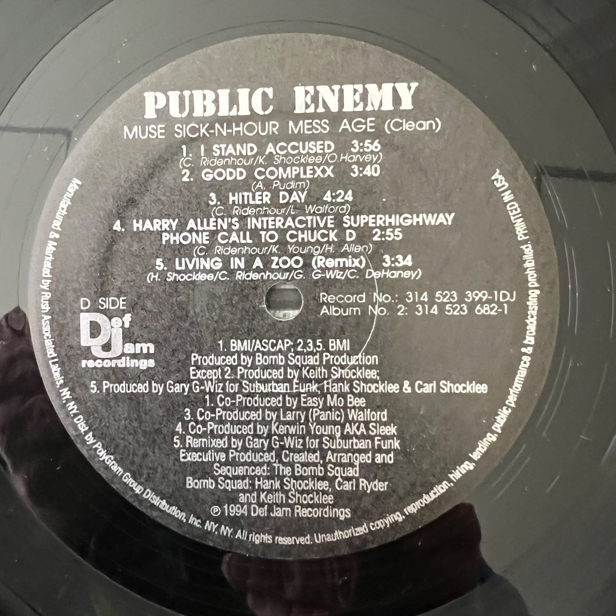 Public Enemy - Muse Sick-N-Hour Mess Age (Clean Version)/ 4 LPs - 1. US-Press. 1994 - (M-/VG+)