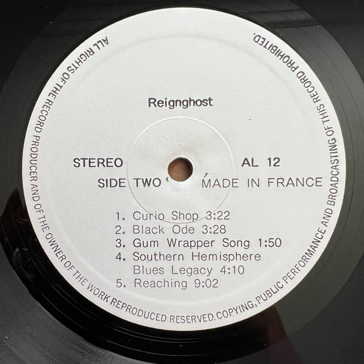 Reign Ghost - Same / France-Press. 1987 - (M-/M-)