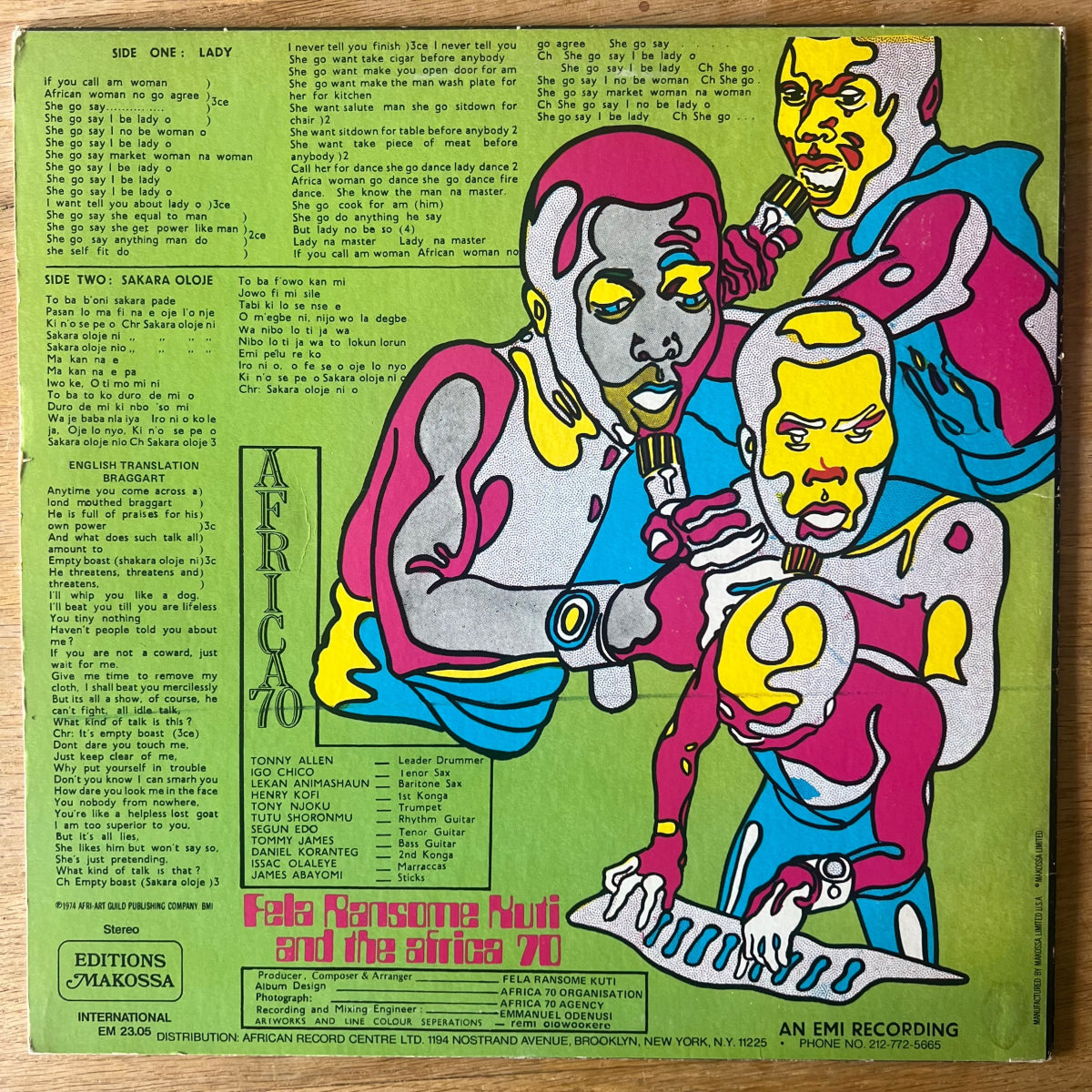 Felà Kuti & Africa 70 - Shakara / 1. US-Press. 1974 - (M-/VG+)