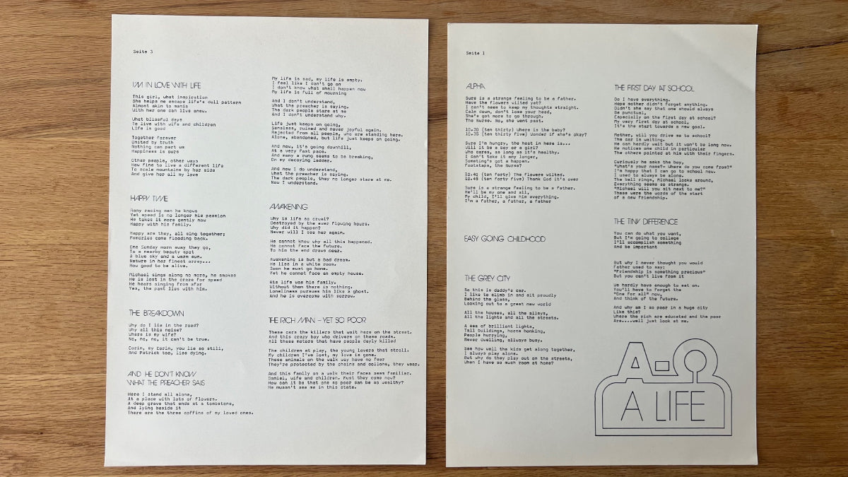 Alpha Omega - A Life / 1. Swiss-Press. 1977-  Incl. Poster - TOP