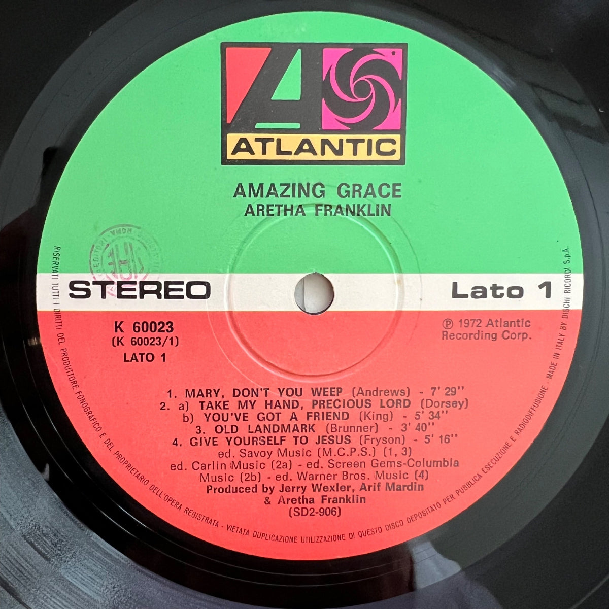 Aretha Franklin - Amazing Grace / 2 LP - 1.Italy-Press. 1972 - (M-/VG+)