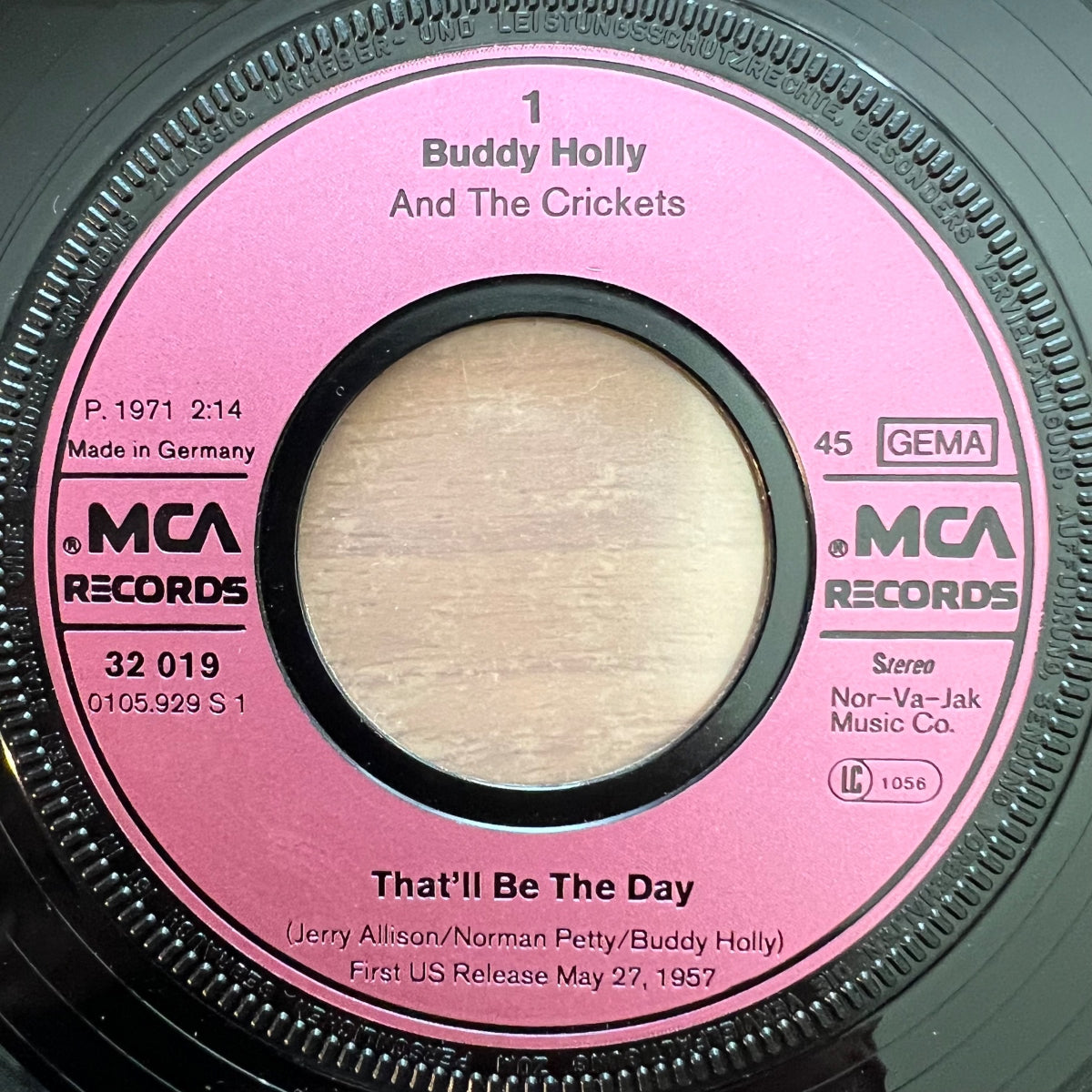 Buddy Holly & The Crickets - That'll Be The Day / D-Press. 1977 - (VG++/VG+)