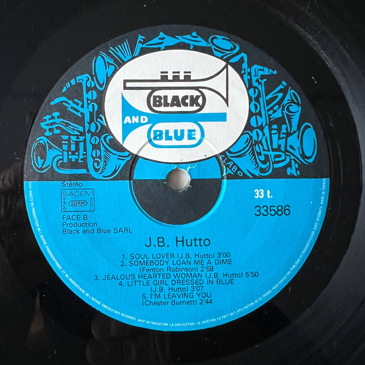 J.B. Hutto & The New Hawks - Slipping' And Sliding' / 1. France-Press. 1983 - (M-/VG+)