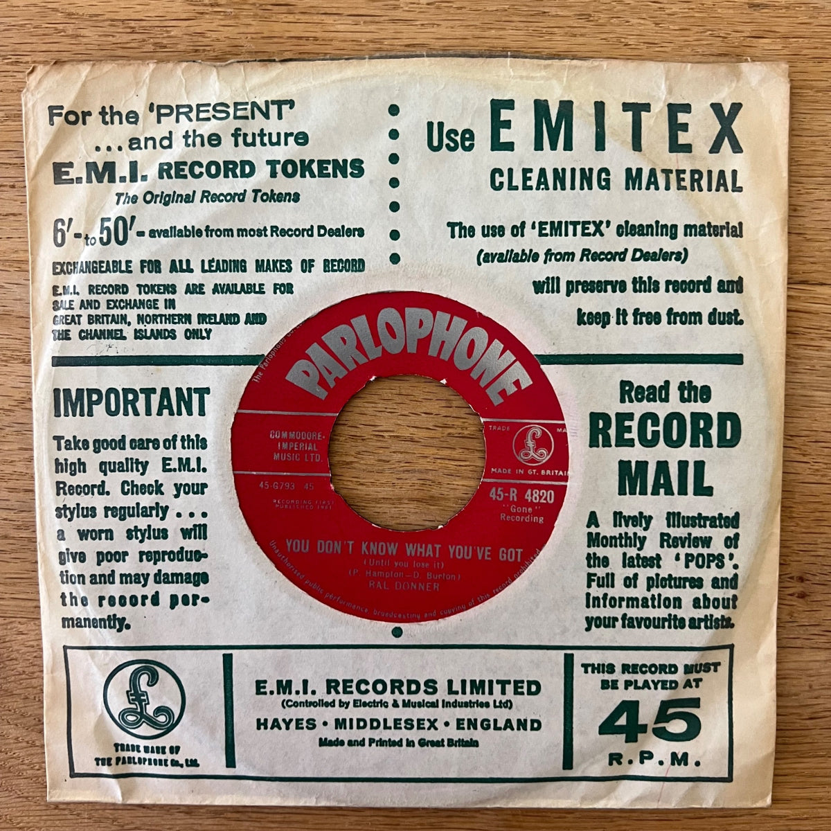 Ral Donner - You Don't Know What You've Got / 1. UK-Press. 1961 - (VG/VG)