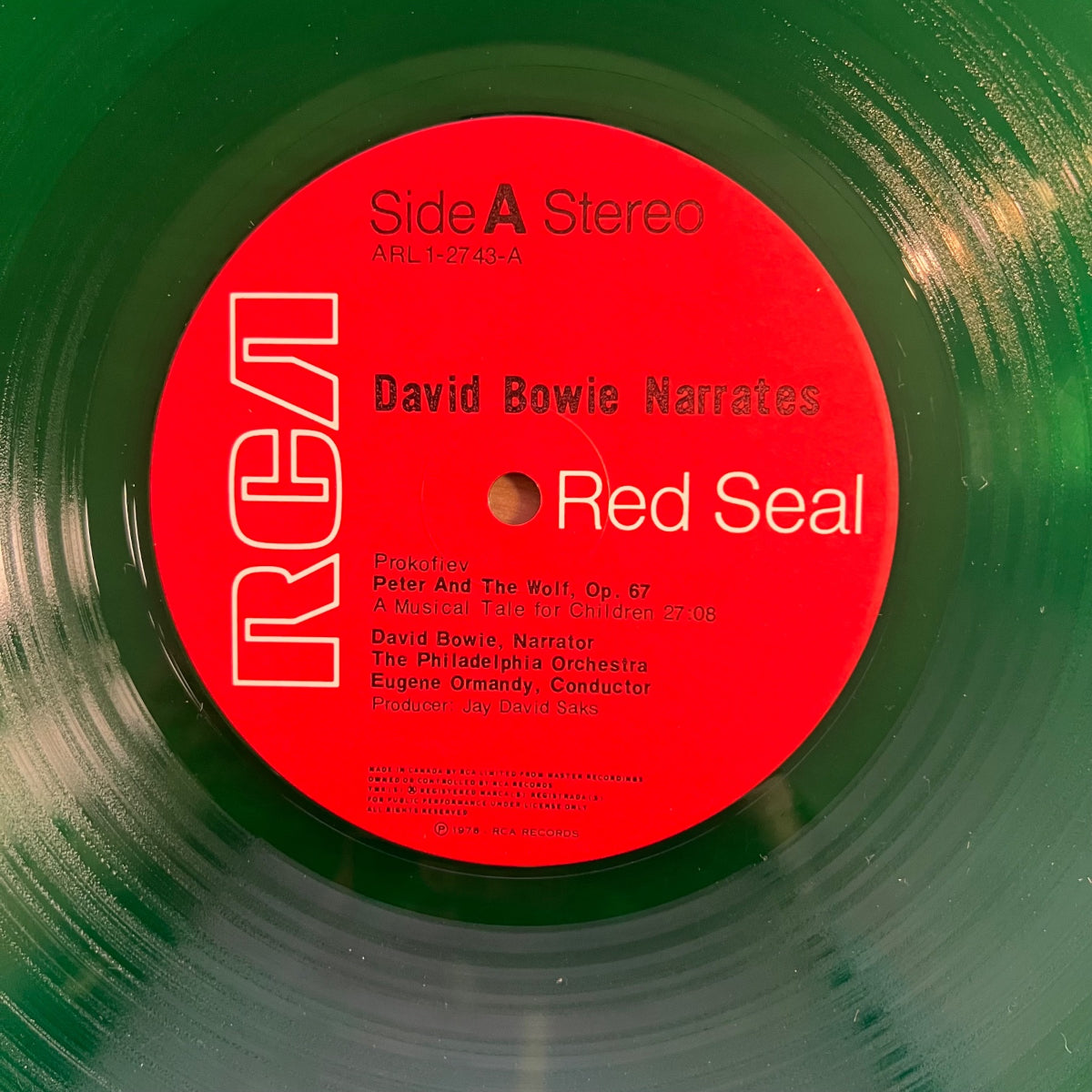 David Bowie - Peter And The Wolf / 1. Canada-Press. 1978 - (VG+/VG+)
