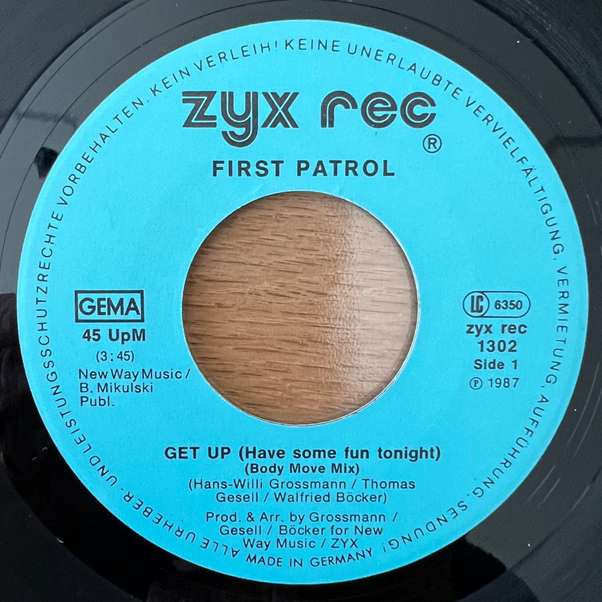 First Patrol - Get Up / 1. D-Press. 1987 - (M-/VG++)
