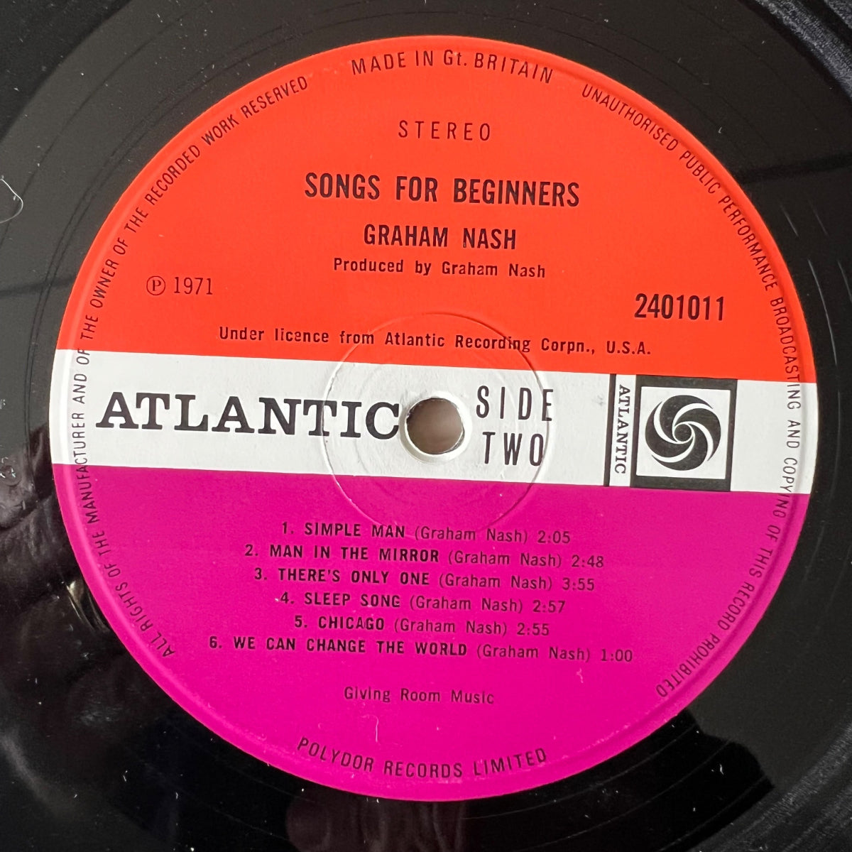 Graham Nash - Songs For Beginners / 1. UK-Press. 1971 -. (VG++/VG++)