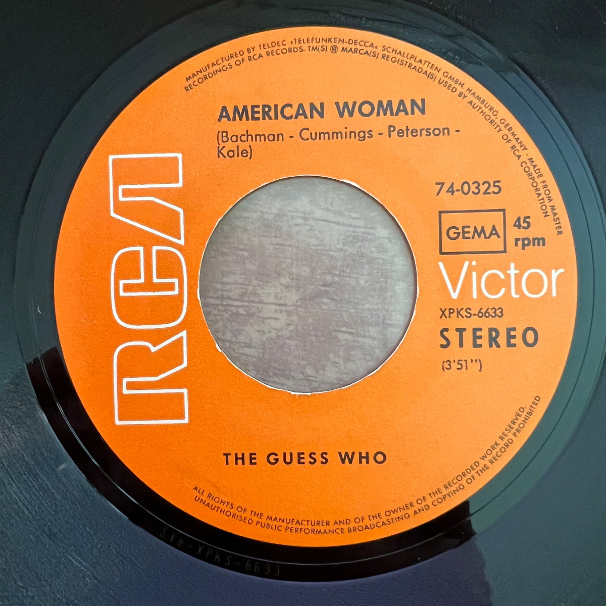 Guss Who - American Woman / 1. D-Press. 1970 - (VG++/VG++)