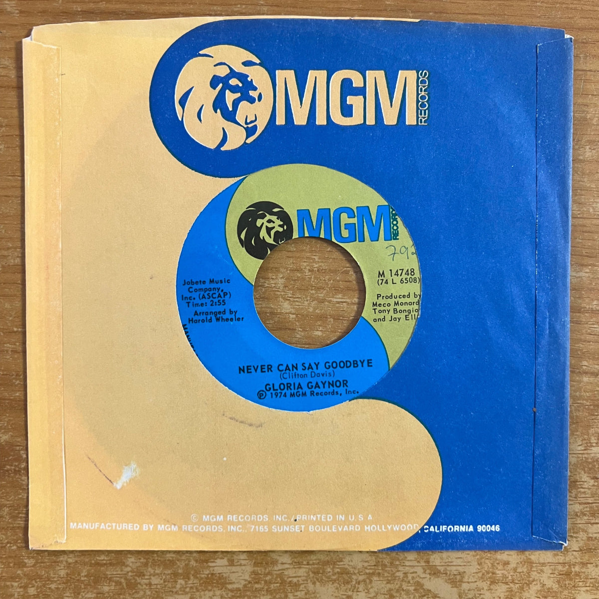 Gloria Gaynor - Never Can Say Goodbye / 1. US-Press. 1974 - (M-/VG++)