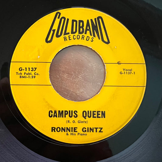 Ronnie Gintz & His Piano - Campus Queen / 1. US-Press. 196? - (VG+/Neutral)