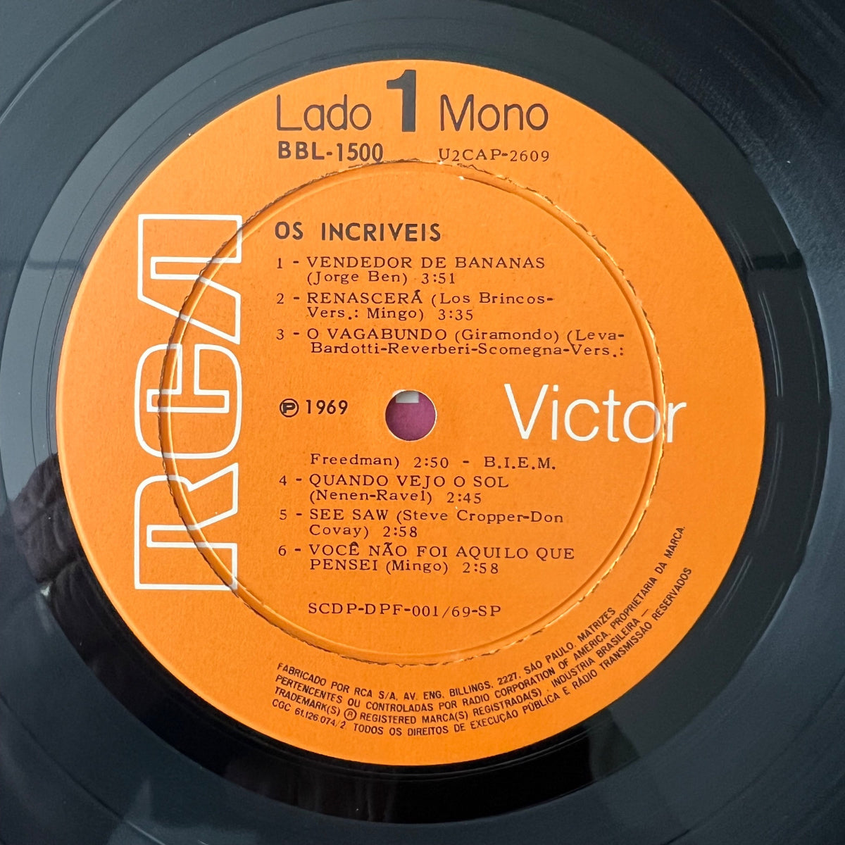 Os Incríveis - Same / 1. Brasil-Press. 1969 - Mono (VG++/M-)