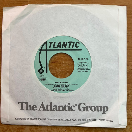 Sister Sledge - You're Fine / US-Promo 1985 - (M-/VG+)