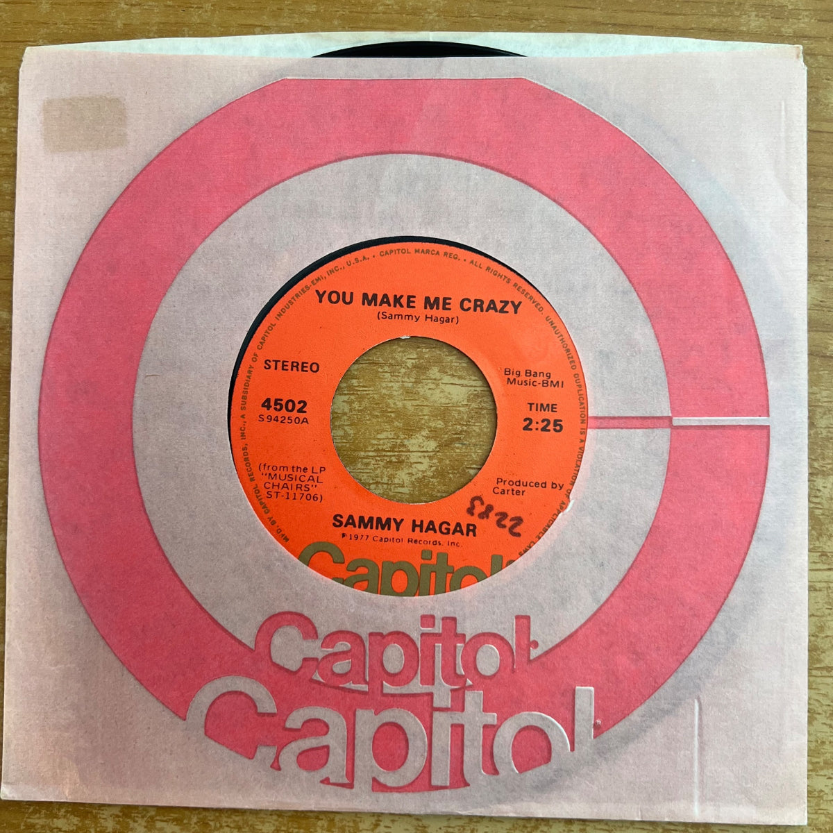 Sammy Hagar - You Make Me Crazy // 1. US-Press. 1977 - (M-/VG++)