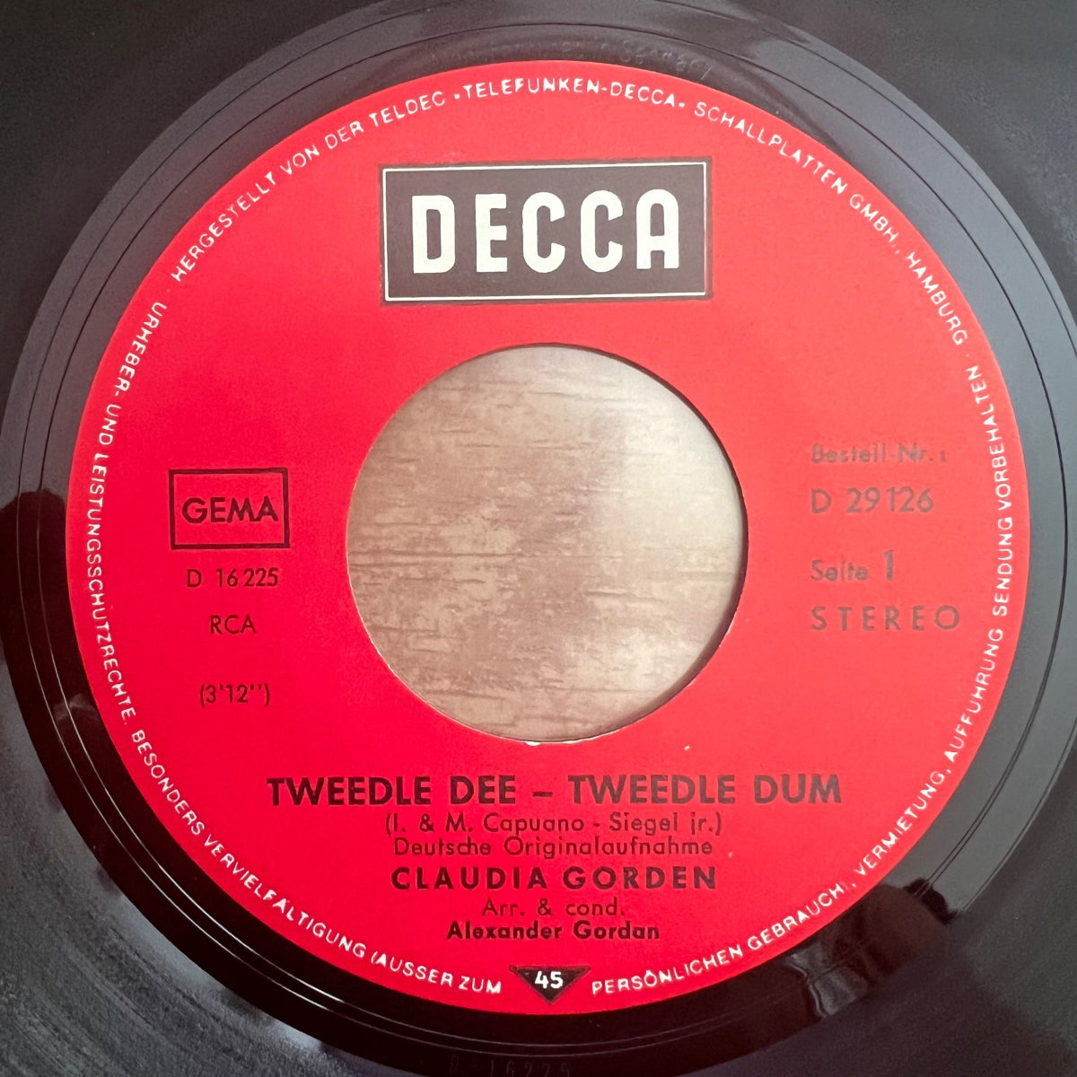 Claudia Gorden - Tweedle Dee Tweedle Dum / 1. D-Press. 1971 - (VG+/VG++)