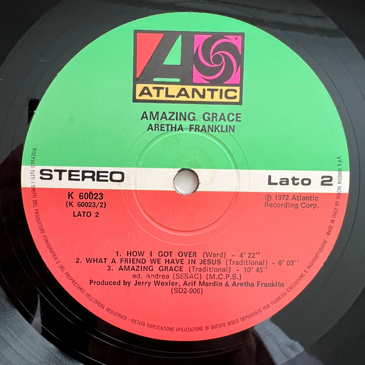 Aretha Franklin - Amazing Grace / 2 LP - 1.Italy-Press. 1972 - (M-/VG+)
