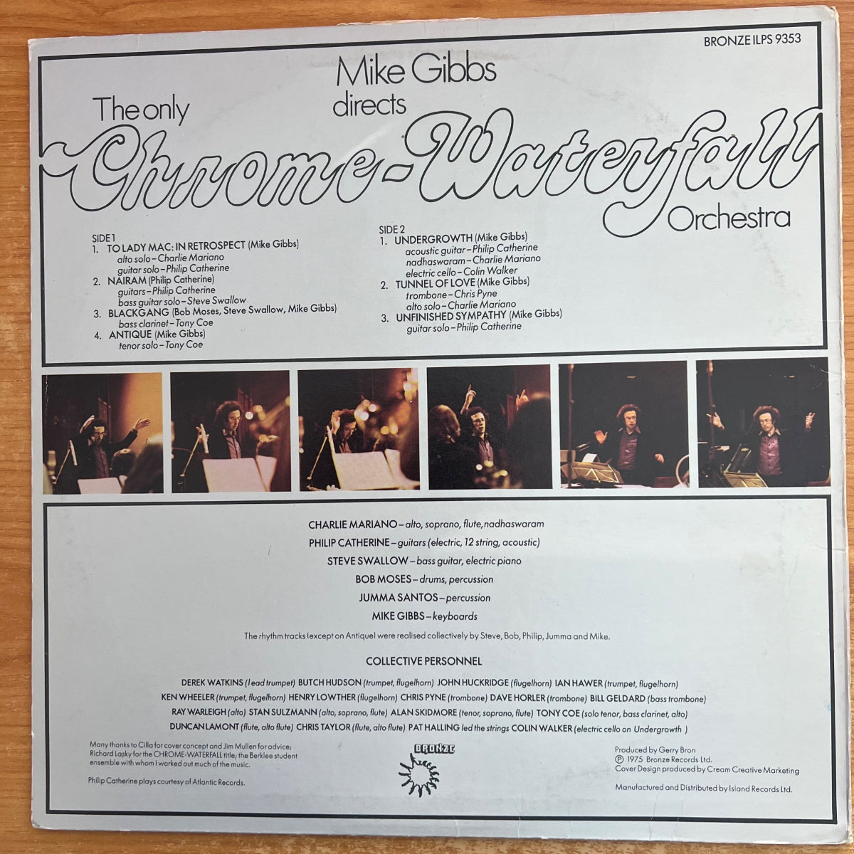 Mike Gibbs - Directs The Only Chrome-Waterfall Orch. / 1. UK-Press. 1975 - (VG++/VG++)