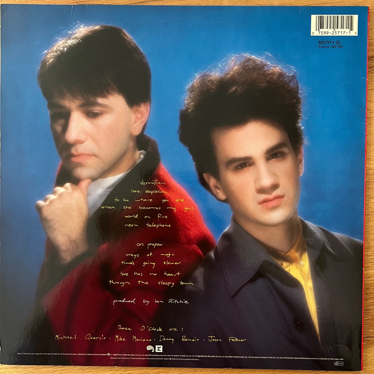 Three O'Clock - Vermillion / 1. D-Press. 1988 - (M-/M-)