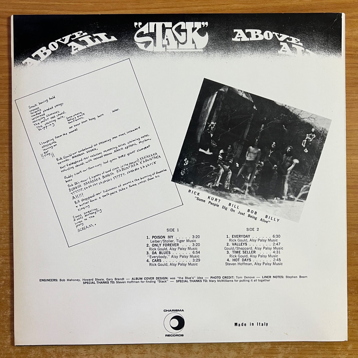 Stack - Above All / Italy-Press. 197? - (M-/M-)
