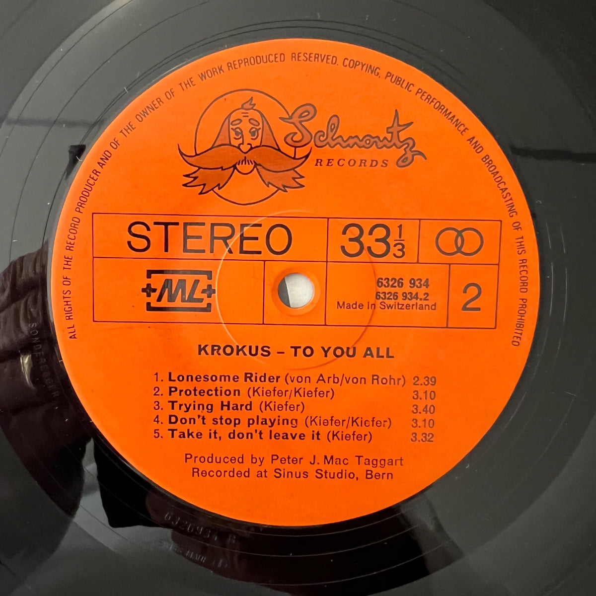 Krokus - To You All / 1. Swiss-Press. 1977 - (M-/VG+)