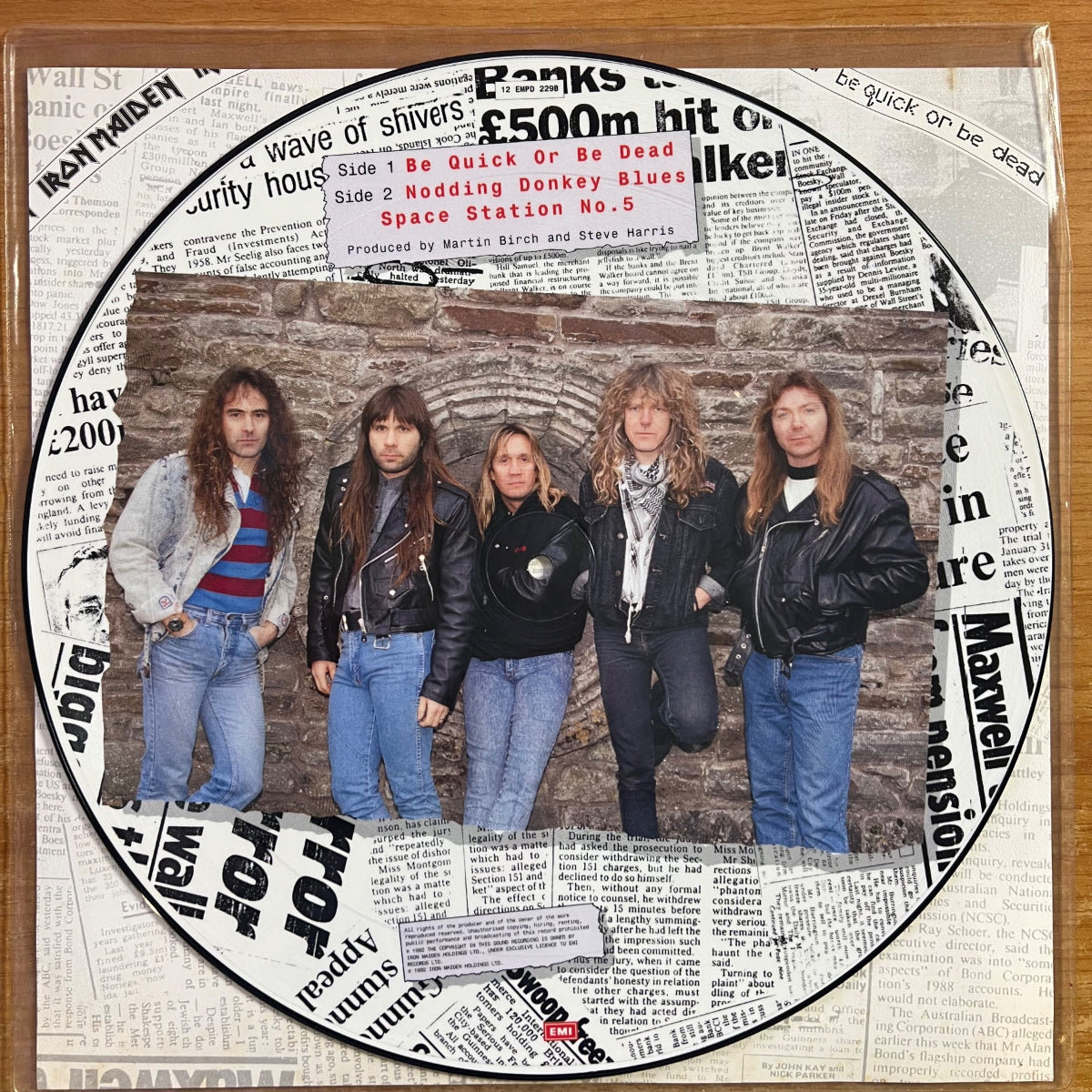 Iron Maiden - Be Quick Or Be Dead / Picture Disc - Pressage britannique. 1992 - (VG++/VG++)