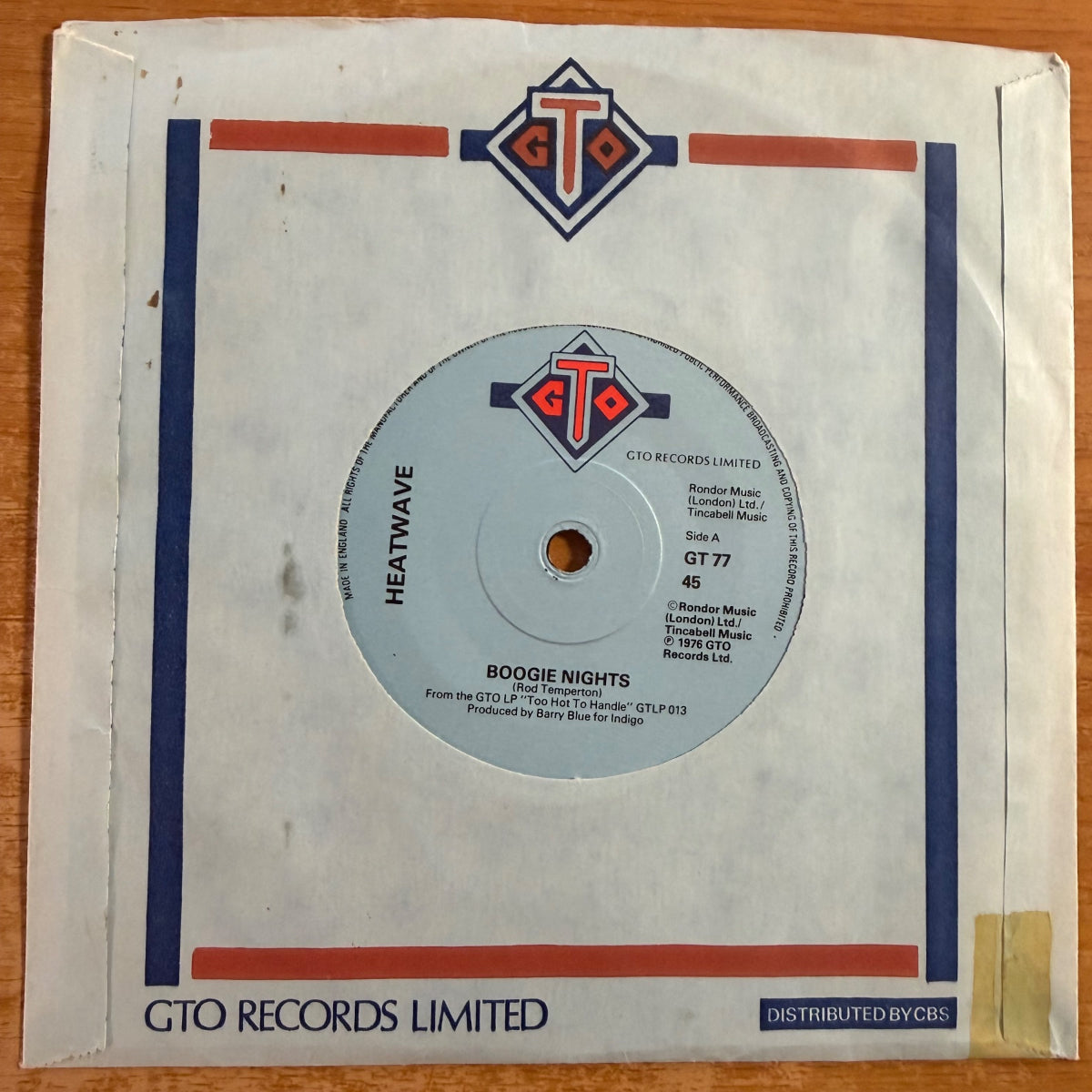Heatwave - Boogie Nights / UK-Press. 1979 - (M-/VG+)