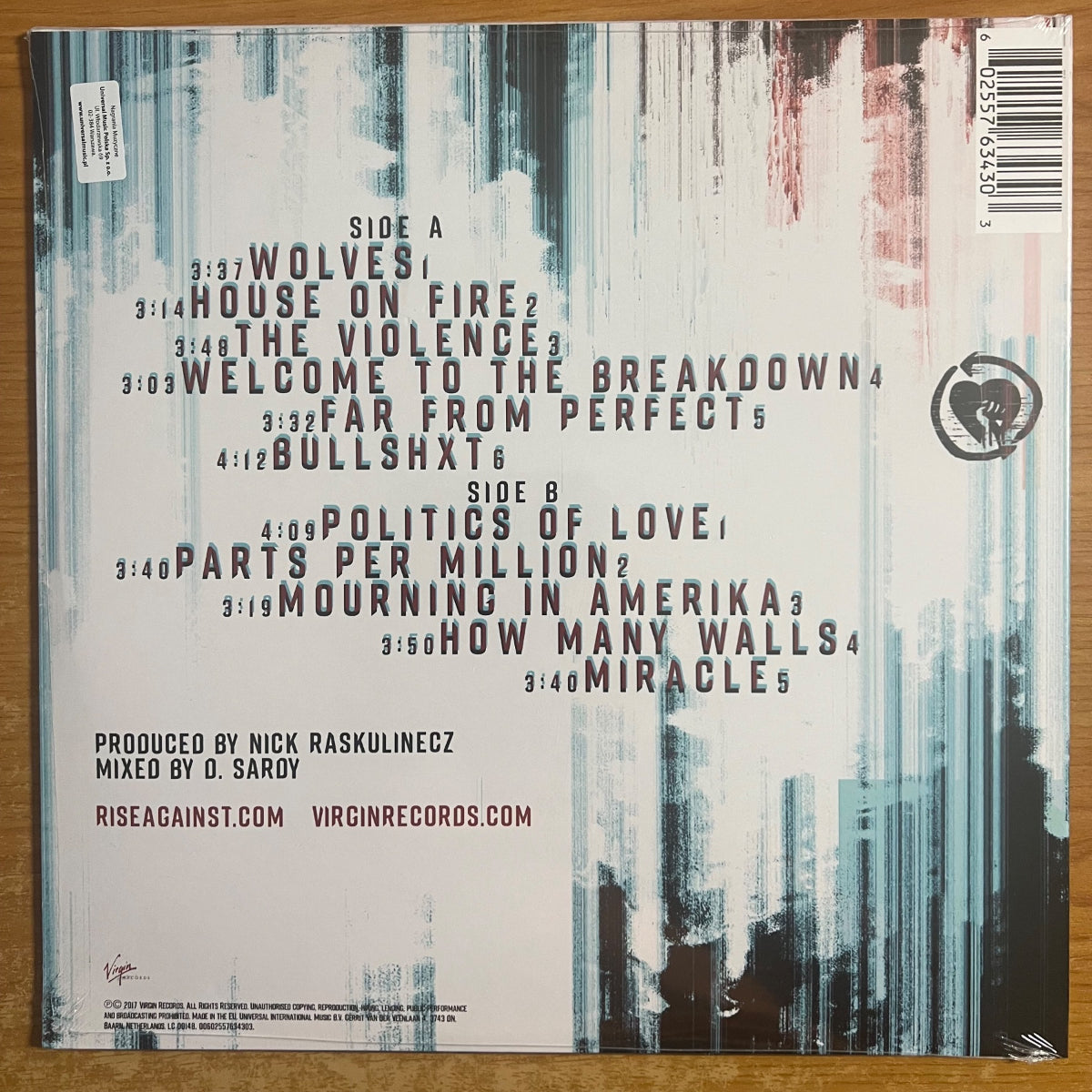 Rise Against - Wolves / 1. EU-Press. 2017 -(Mint & Sealed)
