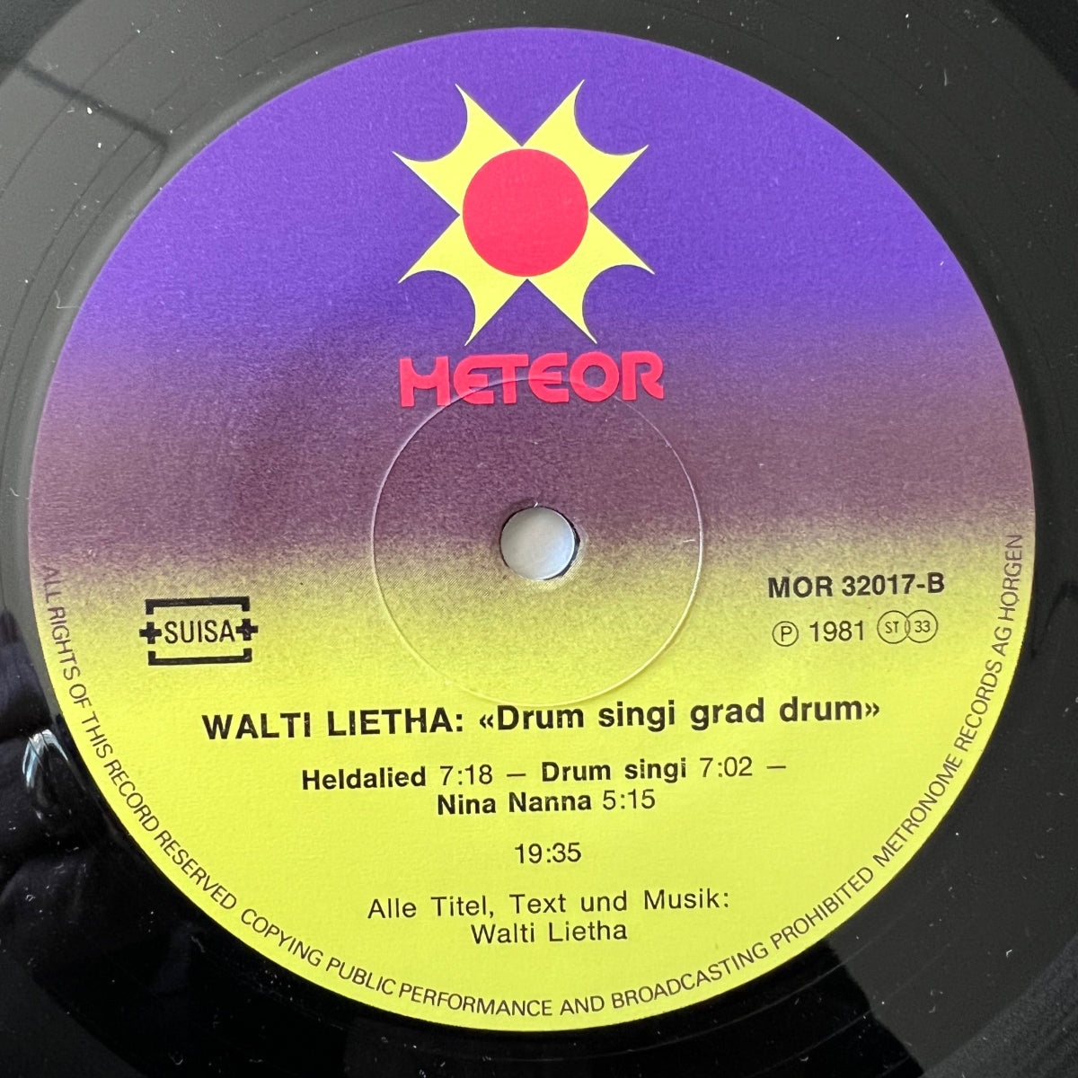 Walter Lietha - Dem Sing I Grad Drum / 1. Swiss-Press. 1981 - (M-/M-)