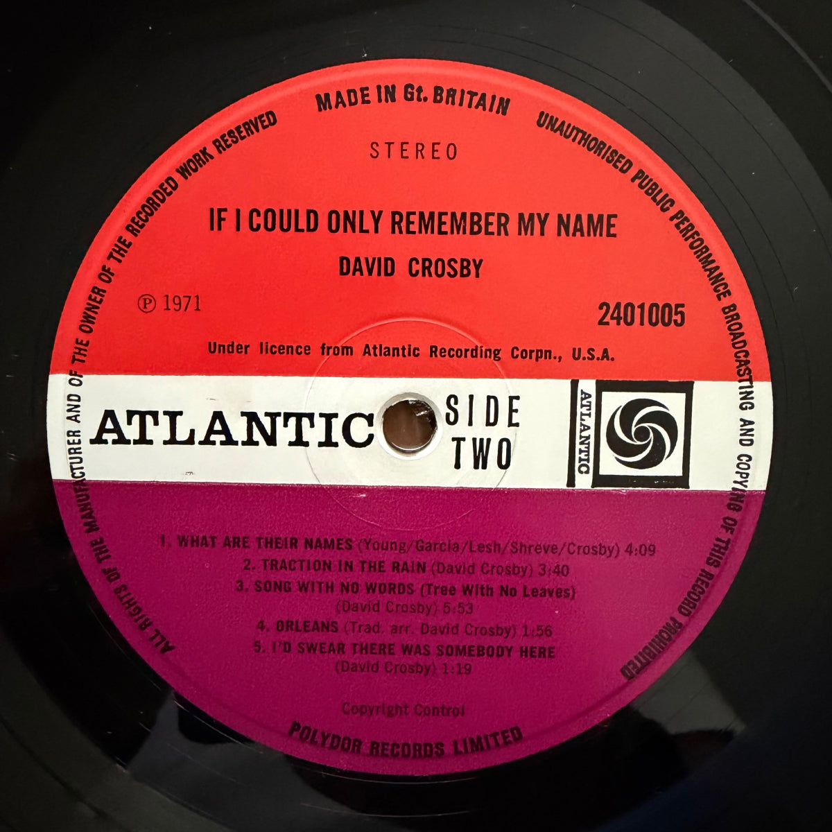 David Crosby - If I Could Only Remember My Name / 1. UK-Press. 1971 - (VG++/M-)