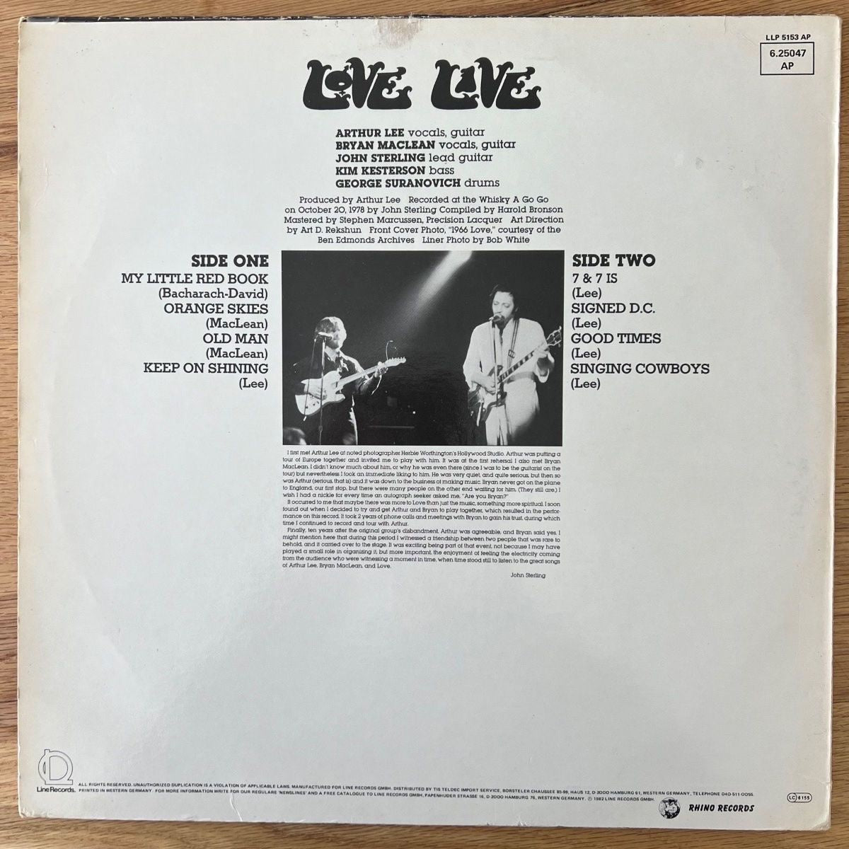 Love - Love Live / 1. D-Press. 1982 - (M-/VG+)