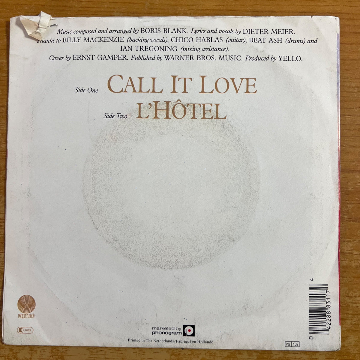 Yello - Call It Love / 1. NL-Press. 1987 - (VG++/VG+)