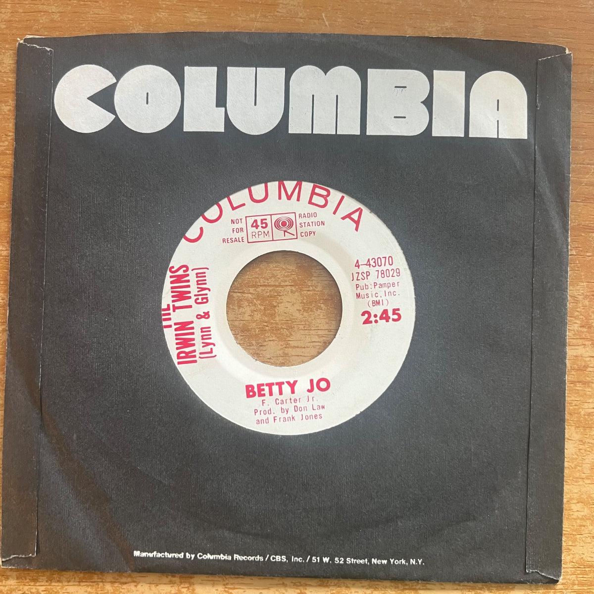 Irwin Twins - Play It Smart little Girl / US-Promo 1964 - (VG+/VG+)