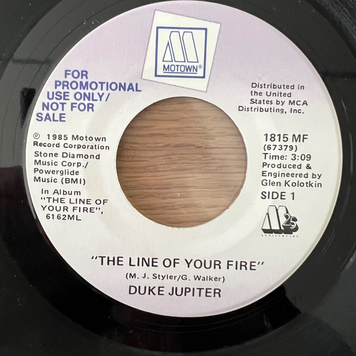Duke Jupiter - The Line Of Your Fire / US-Promo 1985 - (M-/Neutral)