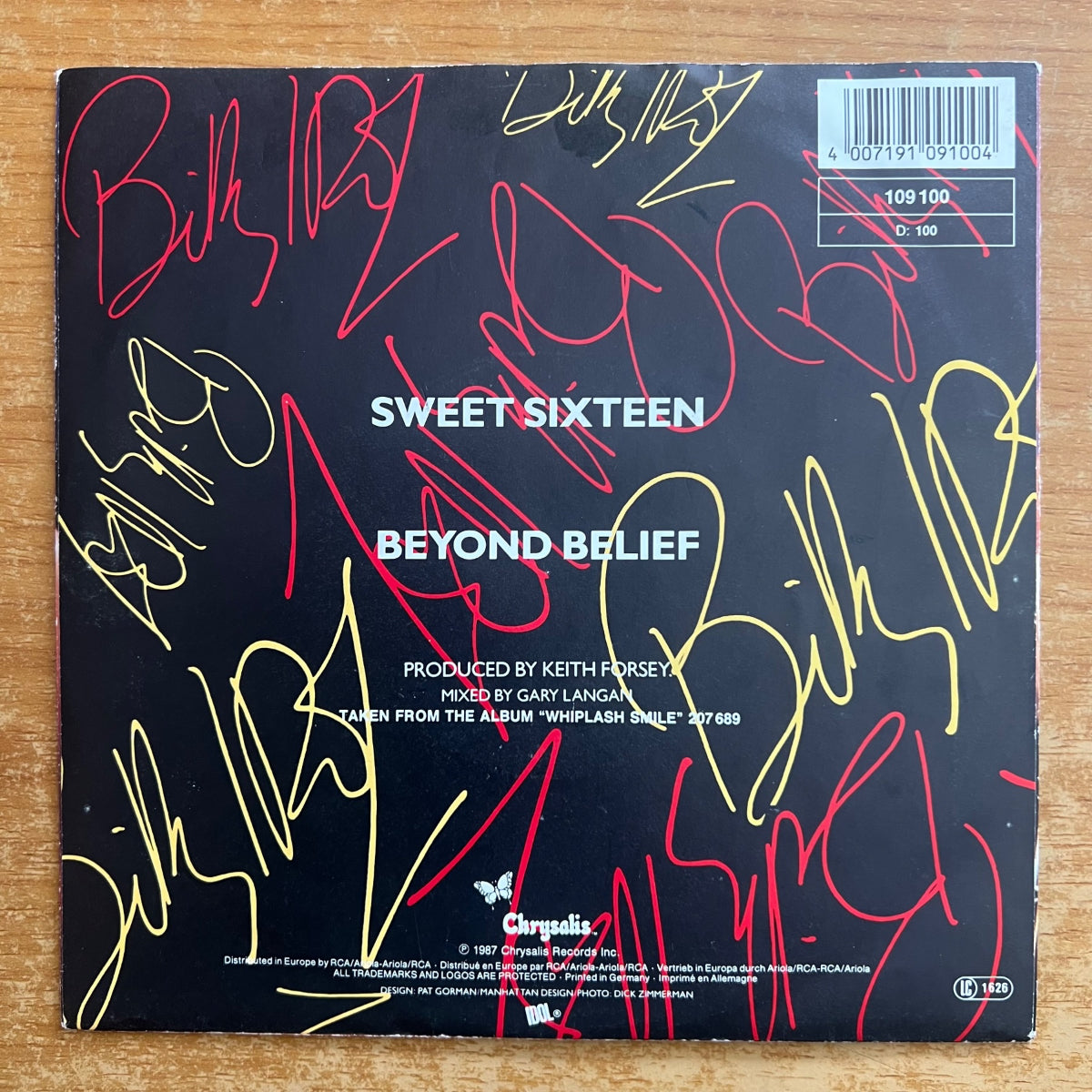Billy Idol - Sweet Sixteen / 1st German Pressing 1987 - (M-/M-)